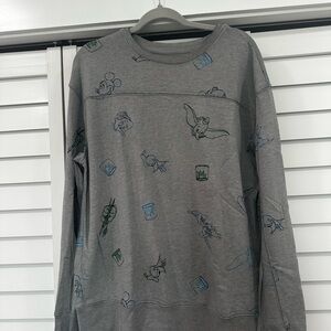 Disney Gray Sweatshirt with Character Print